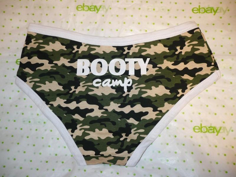 Rue 21 Women's Bikini Panties LARGE Allover Camouflage Print Booty Camp New