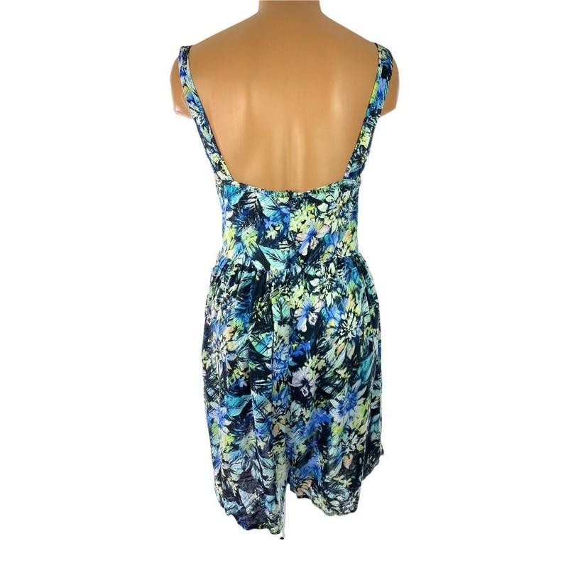 S.O.R.A.D By A Size M Romper Sleeveless Rayon Multi-Color Floral Scoop Neck