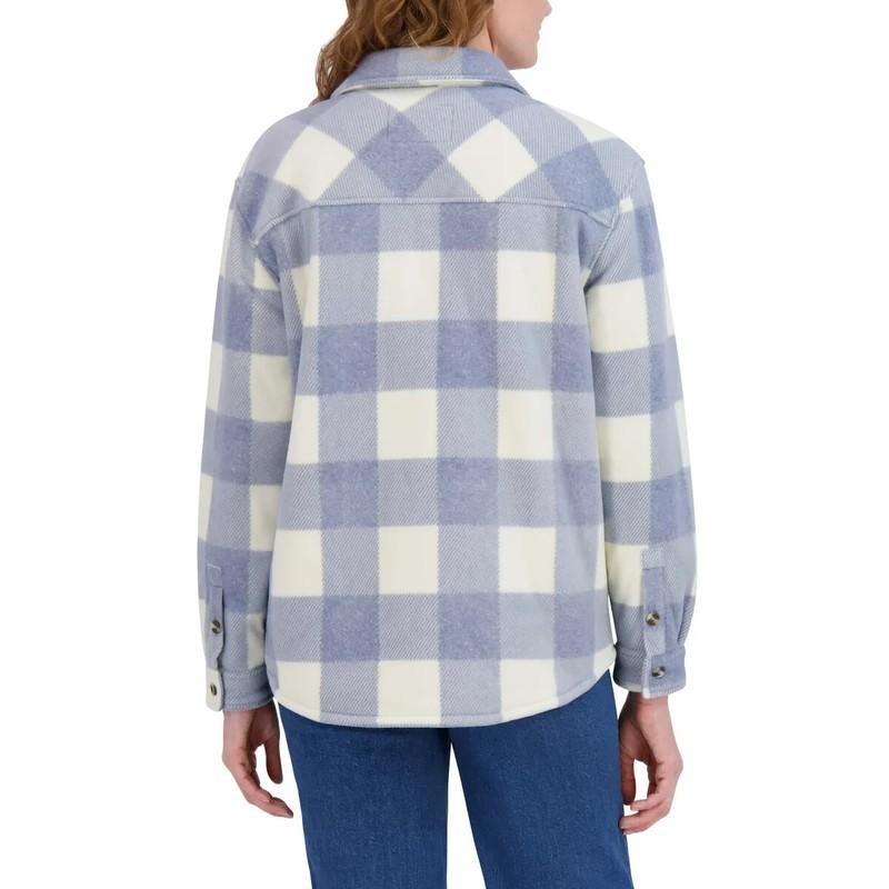SAGE Women's Plush Shirt Jacket - BLUE (Select Size: XS-XXL) FAST SHIPPING