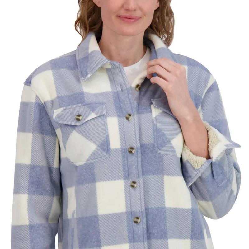 SAGE Women's Plush Shirt Jacket - BLUE (Select Size: XS-XXL) FAST SHIPPING