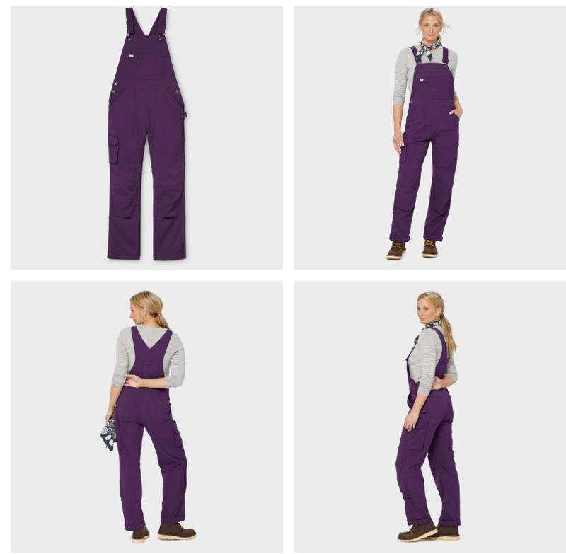 SALE~~Women's Heirloom Gardening Bib Overalls - Blackberry