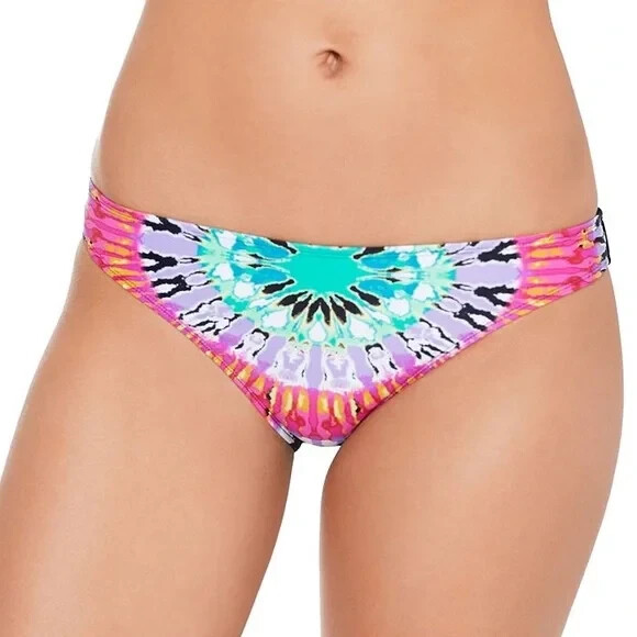 Salt + Cove Juniors Totally Tie-Dye Printed Hipster Bikini Bottoms Multicolor XS