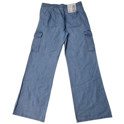 Sanctuary Cargo Pants Womens Large Blue Wide Leg Comfort Stretch Drawstring