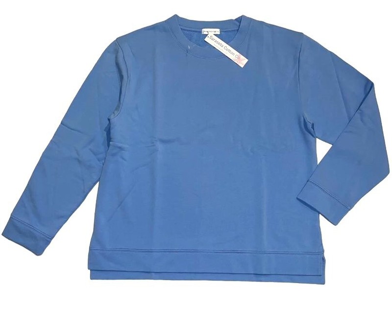 Sarasota Cotton 3X Bay Blue Siesta Key French Pullover Sweatshirt NWT New 3X