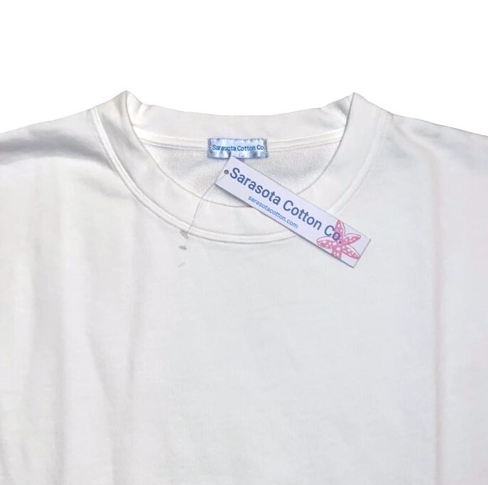 Sarasota Cotton 3X White Siesta Key French Terry Pullover Sweatshirt Nwt New