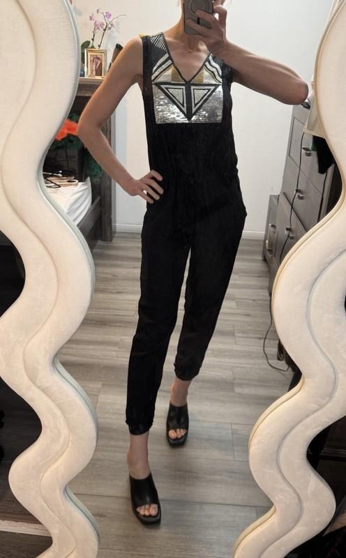 SASS & BIDE Silk Blend Jumpsuit Sequin Embellished Glory Days Size 6