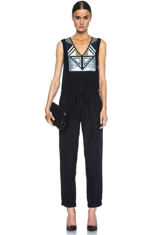 SASS & BIDE Silk Blend Jumpsuit Sequin Embellished Glory Days Size 6