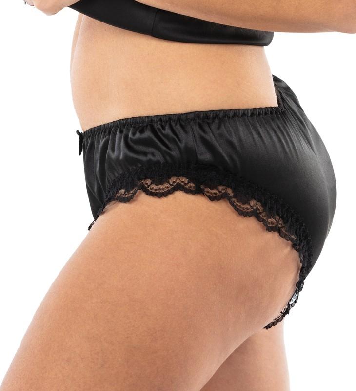 Satin Lace Frilly Sissy CDTV Full Panties Knicker Briefs Underwear Size S - XXL