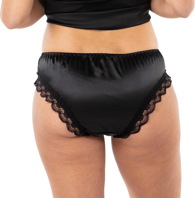 Satin Lace Frilly Sissy CDTV Full Panties Knicker Briefs Underwear Size S - XXL