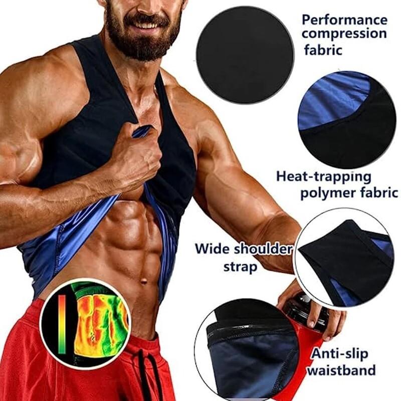 Sauna Sweat Vest Workout Tank Top Waist Trainer For Men Compression Workout Vest