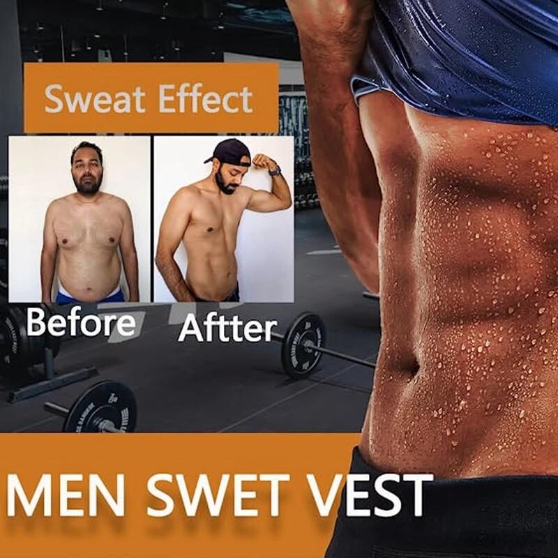 Sauna Sweat Vest Workout Tank Top Waist Trainer For Men Compression Workout Vest