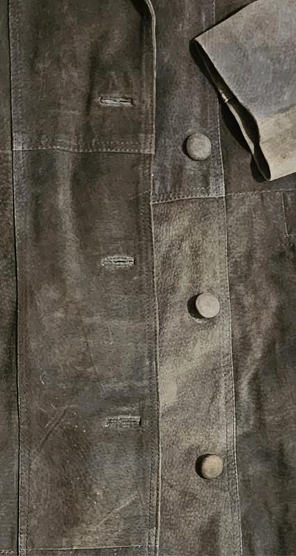 Savannah Leather Coat Women's Sz Medium Western Trench Coat Halloween Custom