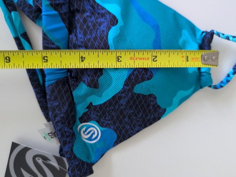 Scales Womens Bimini Triangle Bikini Top Bathing Suit Top Size M Blue Camo New