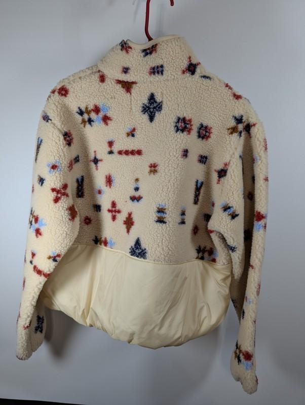 Scotch & Soda Women's Medium Teddy Anorak Jacket Off-White Cream Full Zip