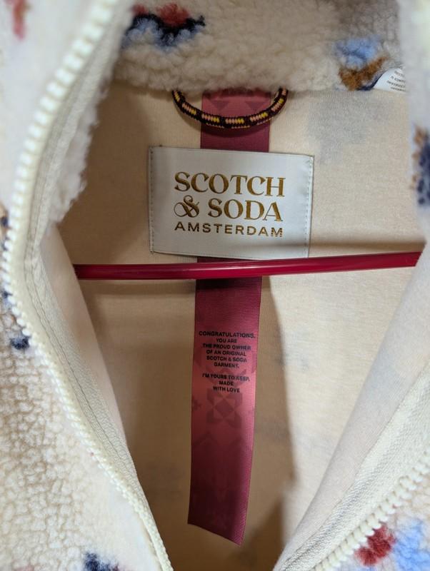 Scotch & Soda Women's Medium Teddy Anorak Jacket Off-White Cream Full Zip