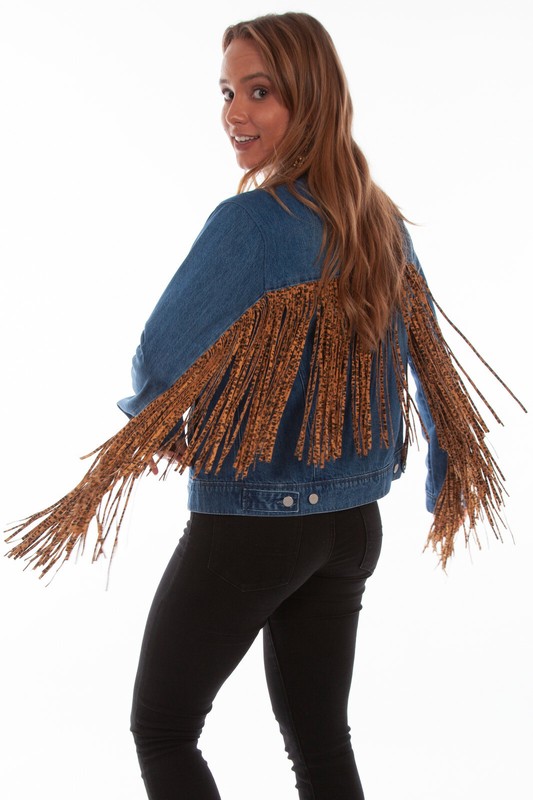 Scully Honey Creek Women's Fringe Denim Jacket HC647