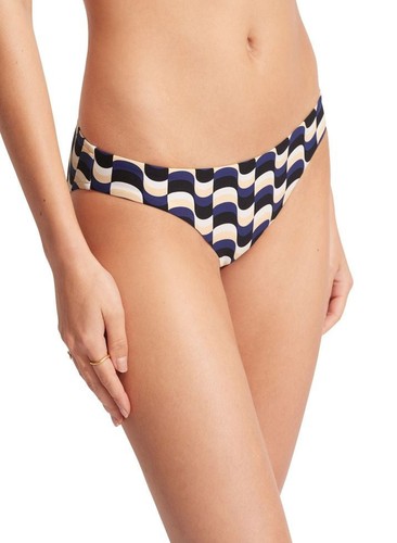 Seafolly SCHWARZ Modern Take Hipster Bikini Swim Bottom US 10 UK 14