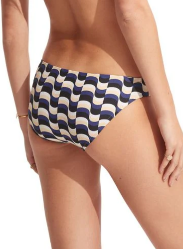 Seafolly SCHWARZ Modern Take Hipster Bikini Swim Bottom US 10 UK 14