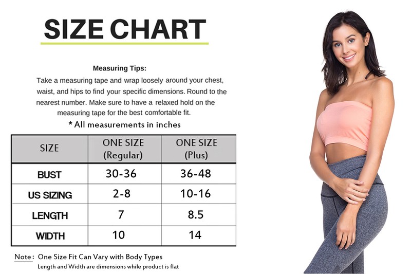 Seamless Tube Top Layering Bandeau Spandex Bra REG And PLUS 3 & 4 Combo Packs