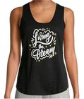Secret Treasures Ladies Sleep Tank Black Semi Sheer - "Living The Dream"
