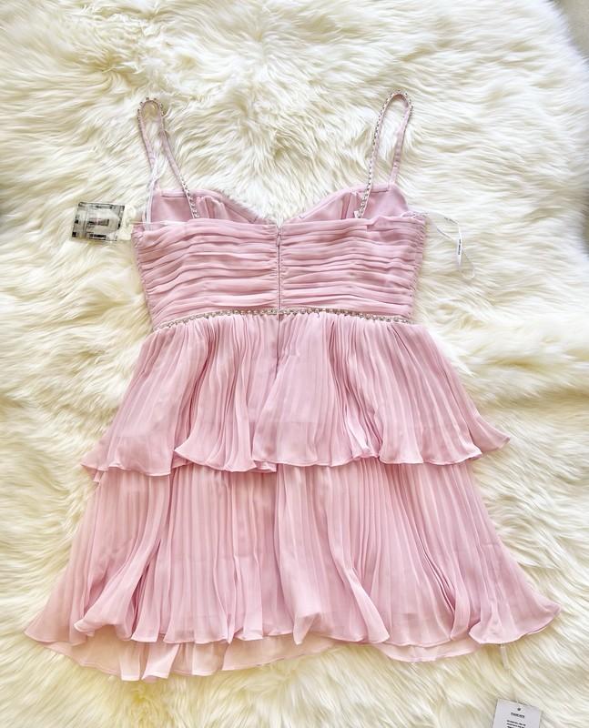 Self-Portrait Tiered Chiffon Diamante Minidress US8/12