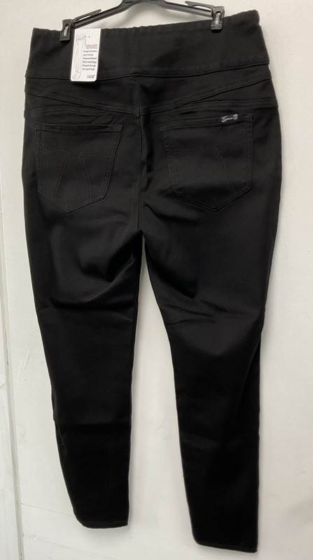 Seven 7 Black Tummy Toner Skinny Leggings/High Rise/Wide Waist Band/Size 14W
