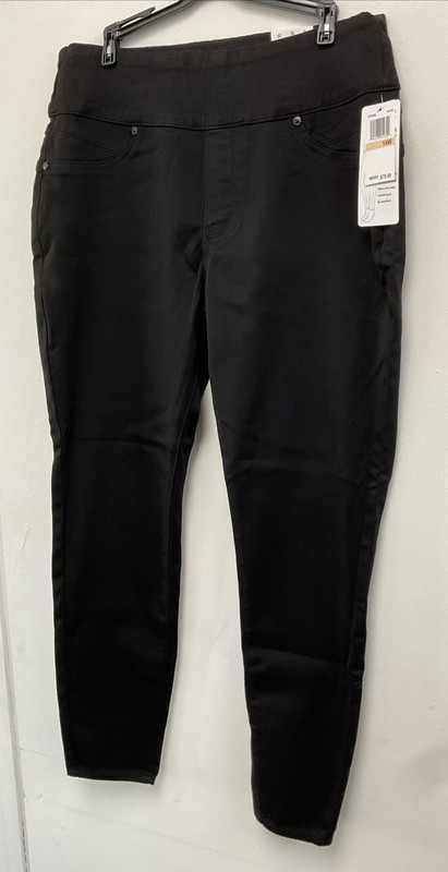 Seven 7 Black Tummy Toner Skinny Leggings/High Rise/Wide Waist Band/Size 14W