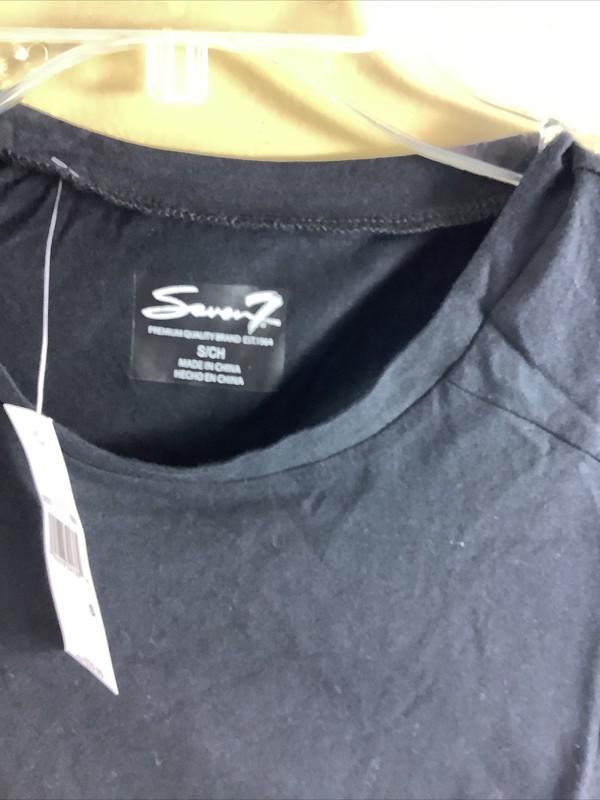 Seven 7 Brand Short Sleeve Size S M.L Black