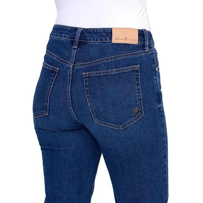 Seven 7 Ladies High Rise Slim Straight Jean Size 10 Birch Seven7 NEW