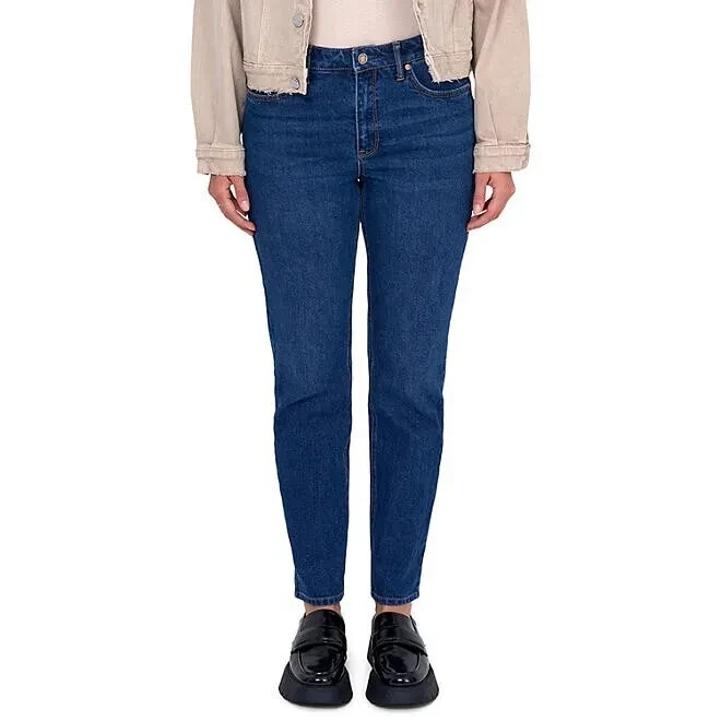 Seven7 High Rise Slim Straight Women’s Jean Size 12 Bone