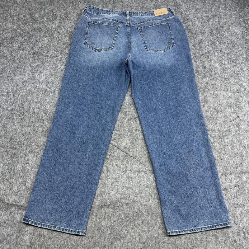 Seven7 Jeans Womens 14 Blue Denim Loose Straight Stretch Mid Rise Casual