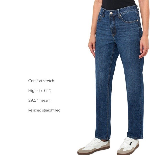 Seven7 Women's 90's Straight Jean Size 4 Divine