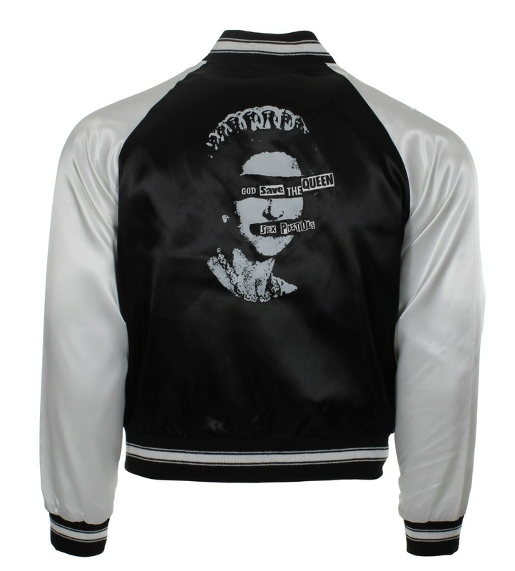 Sex Pistols Junior's Embroidered Baseball Jacket Dragonfly