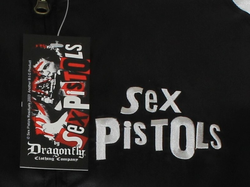 Sex Pistols Junior's Embroidered Baseball Jacket Dragonfly