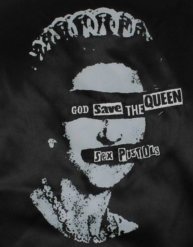 Sex Pistols Junior's Embroidered Baseball Jacket Dragonfly