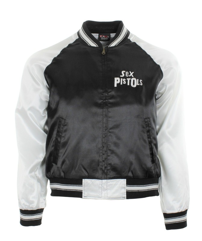Sex Pistols Junior's Embroidered Baseball Jacket Dragonfly