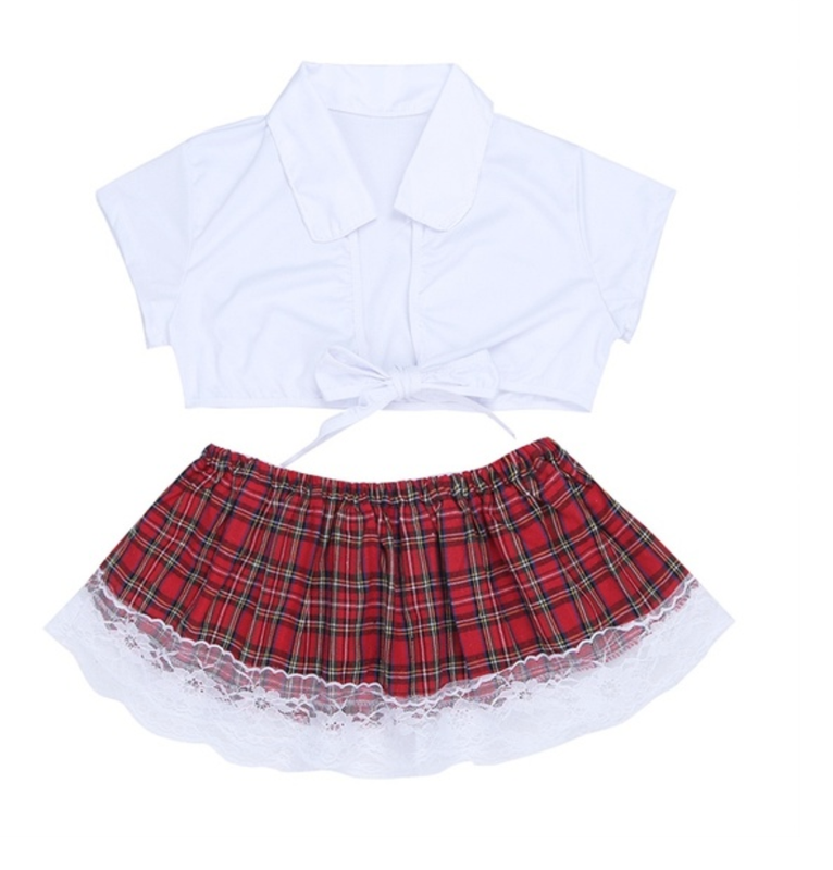 Sexy-Lingerie-School-Girl-Sleepwear-Dress-Underwear-Nightwear-Babydoll-Women