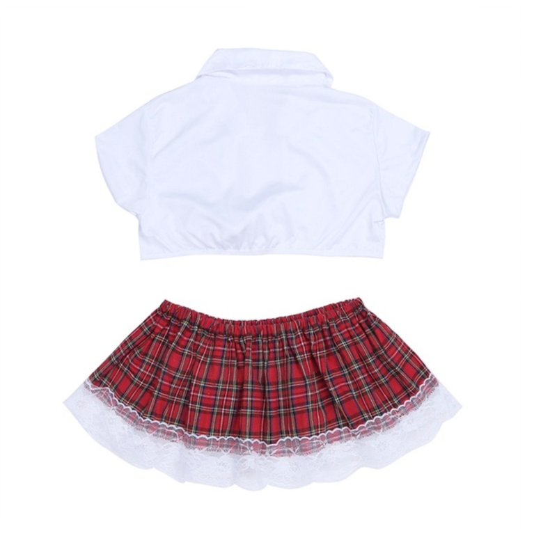 Sexy-Lingerie-School-Girl-Sleepwear-Dress-Underwear-Nightwear-Babydoll-Women