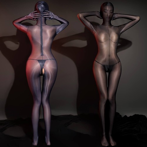 Sexy Sheer Shiny Glossy Full Cover Bodystocking Catsuit Zentai Bodysuit Jumpsuit