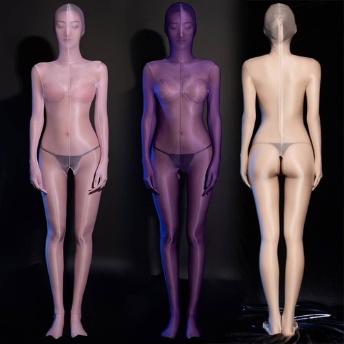 Sexy Sheer Shiny Glossy Full Cover Bodystocking Catsuit Zentai Bodysuit Jumpsuit