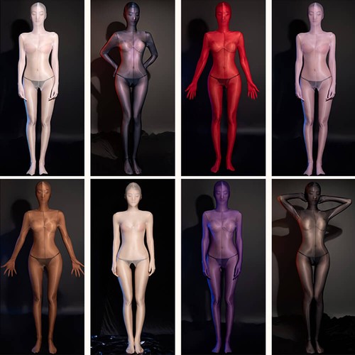 Sexy Sheer Shiny Glossy Full Cover Bodystocking Catsuit Zentai Bodysuit Jumpsuit