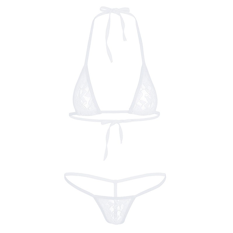 Sexy Women's Lace Micro Mini Bikini Bra G-string Underwear Swimwear Swim Suit