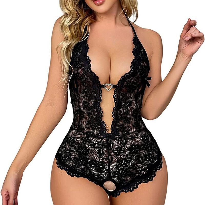 Sexy Women's Lingerie Babydoll Sleepwear Underwear Lace One Piece Nightwear US