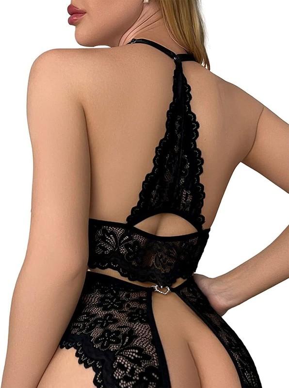 Sexy Women's Lingerie Babydoll Sleepwear Underwear Lace One Piece Nightwear US