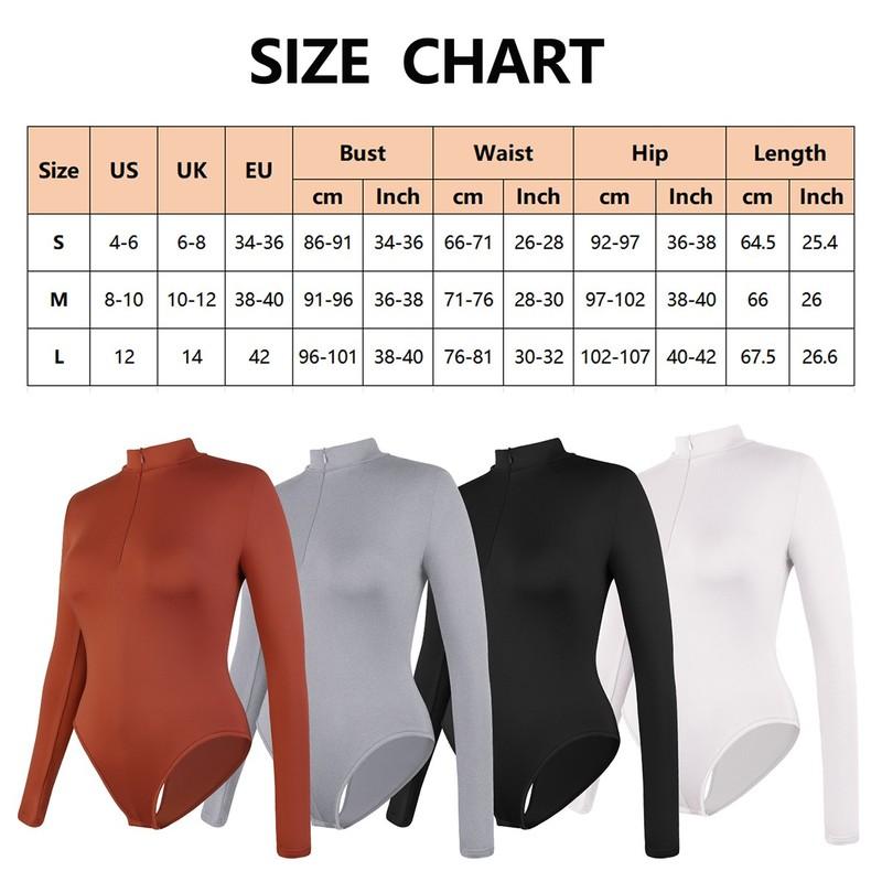 Sexy Women's Mock Turtle Neck Sleeveless Tank Tops Long Sleeve Bodysuit Leotard
