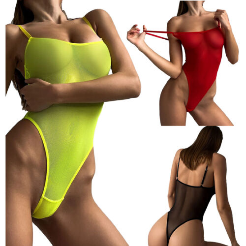 Sexy Women's One Piece Swimsuit Swimwear Backless High Cut Thong Bathing Suit