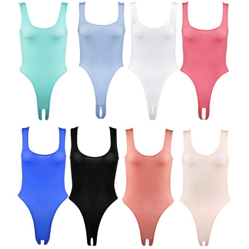 Sexy Womens Swimwear High Cut Thong Leotard Bodysuit Monokini Swimsuit Underwear
