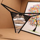 Sexy Womens T-back Panties Satin Thong G-string Briefs Lace Lingeries Underwear