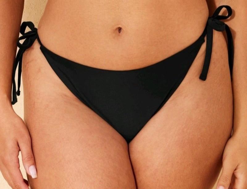 Shade & Shore Women's Side-Tie High Leg Medium Coverage Bikini Bottom Size M NWT