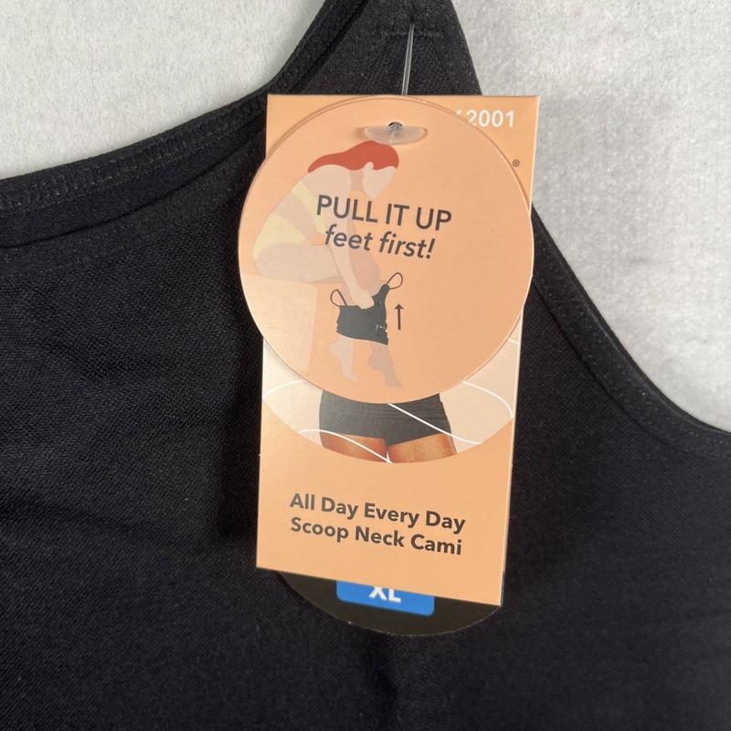 Shapermint Essentials All Day Every Day Scoop Neck Cami Women XL Black (81397)